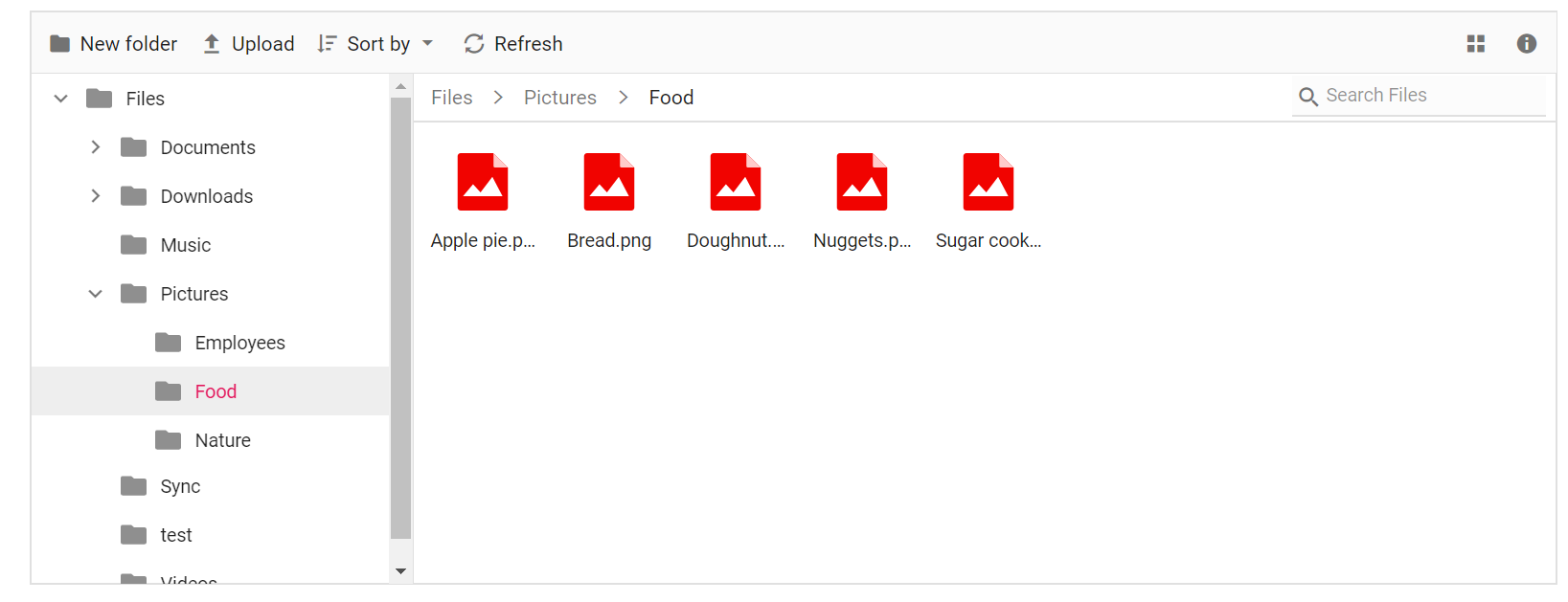 File Manager showthumbnail 