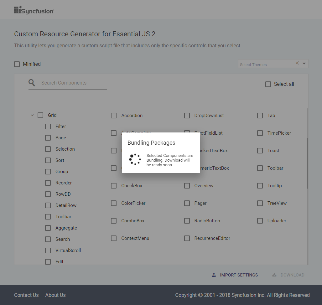 ej2 Bundling custom resources