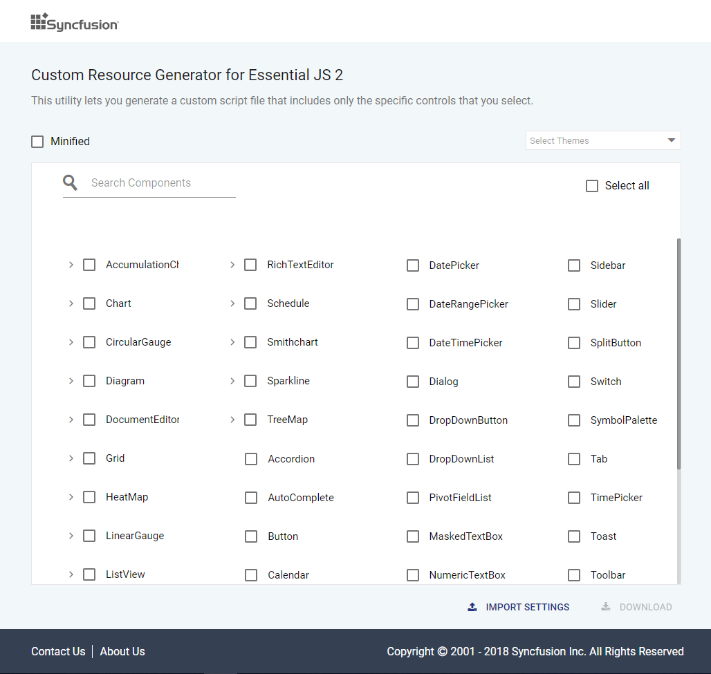 ej2 custom resource generator preview